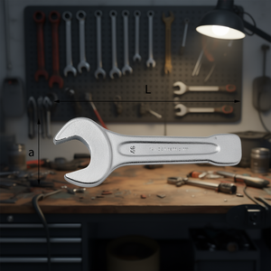 ประแจปลายเปิด ความยาว 249 มม. เครื่องมือเหล็กสำหรับซ่อมเครื่องจักรกล - Product Image 3