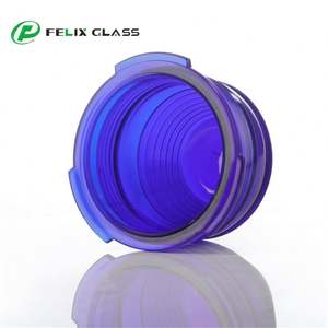 FELIX GLASS - Cubiertas de Vidrio Cilíndricas Modernas de Diseño Industrial, Ecológicas, a Prueba de Explosiones, en Rojo, Azul y Verde, Moldeadas y Pulimentadas - Product Image 4