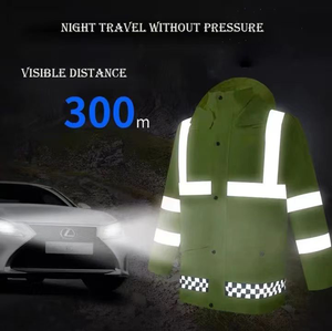 <span class=keywords><strong>Impermeabile</strong></span> <span class=keywords><strong>Classico</strong></span> da <span class=keywords><strong>Uomo</strong></span>, Antivento, Traspirante, Riutilizzabile per Escursionismo con Design Altamente Riflettente - Product Image 5