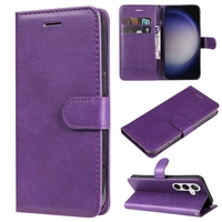 Étui portefeuille rétro uni en cuir pour Samsung Galaxy S24 Plus S22 Ultra A13 M52 A53 5G A03 A14 4G A33 A73 A23 A03 Core Flip Cover