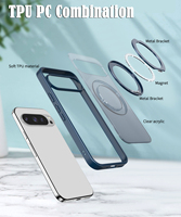 Coque de chargeur sans fil pour Google Pixel 10/9A/9 Pro XL avec support TPU + PC + Metal Armor Design Waterproof Mobile Phone Case
