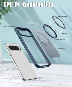 Coque de chargeur sans fil pour Google Pixel 10/9A/9 Pro XL avec support TPU + PC + Metal Armor Design Waterproof Mobile Phone Case - Product Image 4