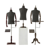 Costume magasin de vêtements Mannequin Rack noir modèle masculin demi-support de corps hommes costume présentoir avec pantalon rack et porte-chaussures