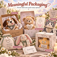 Boneka Teddy Berbentuk Malaikat dengan Sayap untuk Kenangan, Hadiah Pemakaman, Acara Peringatan & Belasungkawa