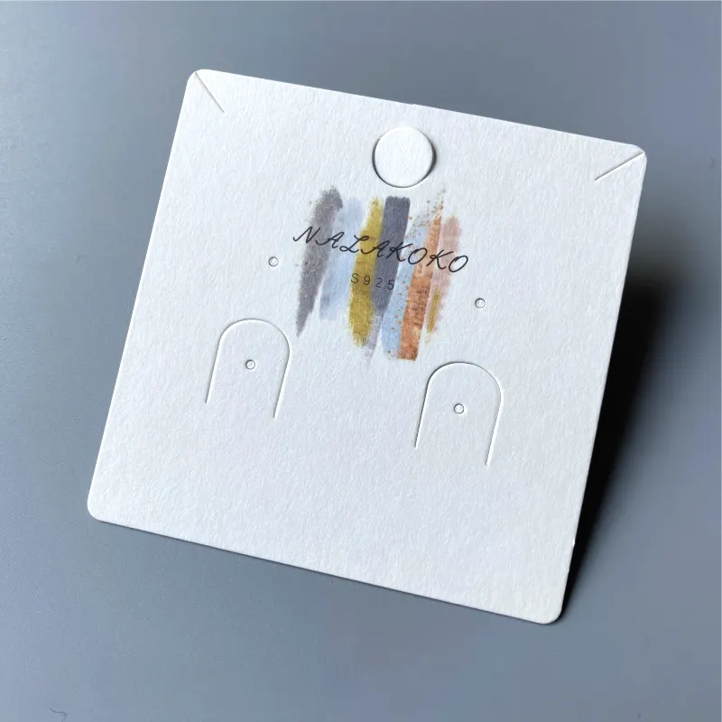 Carta di carta per orecchini con stampa a colori a 2 coppie di spessore 400gsm per esposizione di gioielli