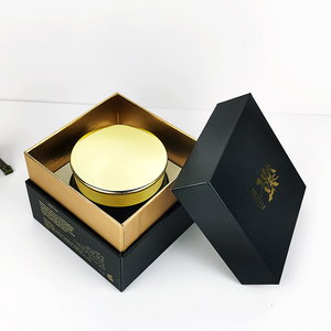 Nhà máy trực tiếp giá chăm sóc da bao bì màu đen rỗng 100g Kem <span class=keywords><strong>Jar</strong></span> Vàng nắp tùy chỉnh - Product Image 5