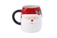 Tasse à café et thé artisanale de haute qualité 2026, Mug de Noël en céramique fait main avec motif Père Noël et plateau, idéal pour biscuits