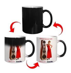 Glossy Red 11OZ Trống Thăng Hoa Màu Thay Đổi Mugs Đen Magicl Cup Thăng Hoa Tim Sao Tăng Đầy Đủ Màu Sắc Thay Đổi Mug - Product Image 3