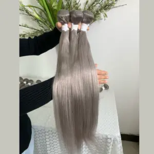 Pre-Colored Remy Brazilian Hair Weave Bundels Zilver Grijze Kleur Haar Bundels Body Wave 100% Human Hair Extension