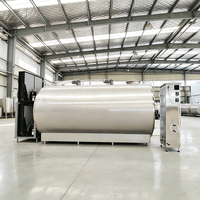 Réservoir de refroidissement de lait 10000L, machine de refroidissement de lait, cuve de refroidissement de lait en SUS304, taille personnalisée pour la transformation laitière