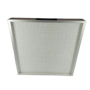 Özelleştirilebilir mini plise h13/14 hava filtresi 0.12 mikron temiz oda projesi kare hvac hepa filtre