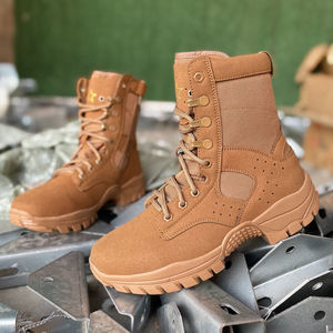 Botas de Combate de Caña Alta para Senderismo en el Desierto, Unisex, con Suela de Goma, Tacón Bajo, Transpirables, Resistentes al Desgaste y Antideslizantes - Product Image 5