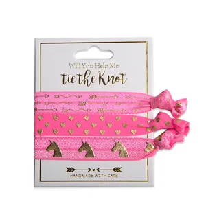 Hair Ties Armband Liefde Flamingo Worden Wilde Elastische Haarband Met Kwastje Hangers Sieraden Polsbandje Paardenstaart Houder