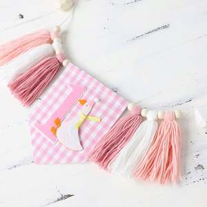 Goose Thème <span class=keywords><strong>Anniversaire</strong></span> Glands Bannière Bébé Cap <span class=keywords><strong>1er</strong></span> <span class=keywords><strong>Anniversaire</strong></span> Bois Perle Gland Guirlande pour La Décoration Intérieure - Product Image 6