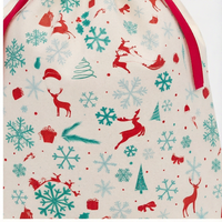 Sac cadeau de Noël avec cordon de serrage, écologique, en PP non tissé, avec ruban, pour emballer des cadeaux, des jouets, des bouteilles, des boîtes, des cosmétiques