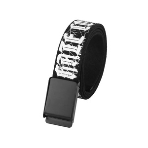 en Polyester et Nylon pour adultes, sangle personnalisée en soie, imprimée en métal et en coton, tressée, à la mode, noir - Product Image 2