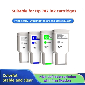 Hot bán 300ml hp747 tương thích sắc tố Hộp Mực cho DesignJet Z9 + Máy in phun bơm lại Hot Bán - Product Image 6