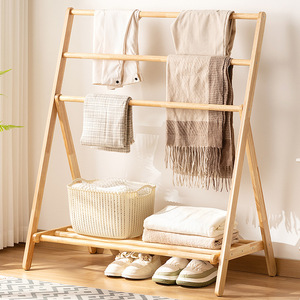 Multifunctional coat <b>rack</b>, lazy <b>clothes</b> hanger, floor-standing, freestanding, simple household <b>clothes</b> <b>rack</b> for rental rooms, - Product Image 1
