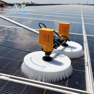 Outil de <span class=keywords><strong>nettoyage</strong></span> de panneaux solaires portatif industriel à double brosse pour panneaux solaires de toit et de ferme - Product Image 1