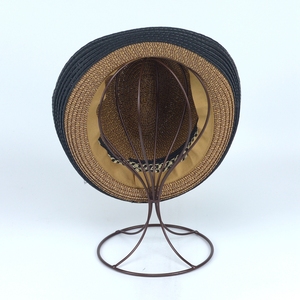 Rộng vành bãi biển phụ nữ rơm <span class=keywords><strong>hat</strong></span> màu duy nhất ban nhạc mùa hè mặt trời rơm mũ - Product Image 2