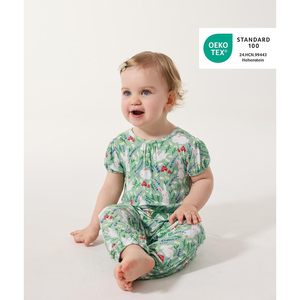 Combinaison courte pour bébé fille EASWEET, manches courtes, douce, respirante, en viscose de bambou, pour nourrissons et tout-petits - Product Image 6