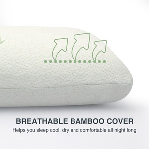 AOKA MFP1 Hypoallergenic Neck Pain <strong>Flat</strong> <strong>Pillows</strong> Standard Memory Foam <strong>Pillow</strong> - Product Image 5