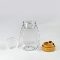 Botol Plastik PET Madu dengan Corong Anti Tumpah, Tutup Sekrup Pengisi Selai Tebal, Kemasan Makanan Model Segel Zhejiang