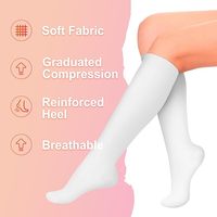 Chaussettes de compression OEM ODM 20-30 mmHg 15-20 mmHg pour infirmières, course à pied, athlétisme, voyage, circulation, chaussettes de compression personnalisées par sublimation