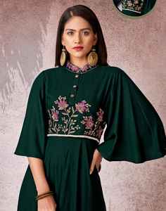 Conjunto de vestido de rayón indio para mujer al por mayor, elegantes vestidos de novia y de fiesta para mujer, elegante vestido de baile étnico, ropa de moda - Product Image 5