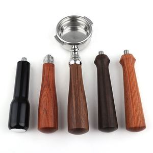 Porte-filtre sans pression à poignée en bois, porte-filtre sans fond 58 mm avec panier filtrant à 2 tasses pour machine à café <span class=keywords><strong>Bezzera</strong></span> - Product Image 1