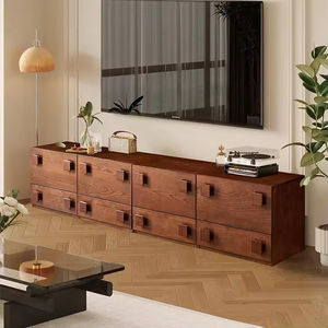 Meuble de rangement <span class=keywords><strong>Carmen</strong></span> en bois massif de style antique, rétro, pour salon, armoire modulaire combinée, meuble TV, maison, villa, salle à manger - Product Image 2