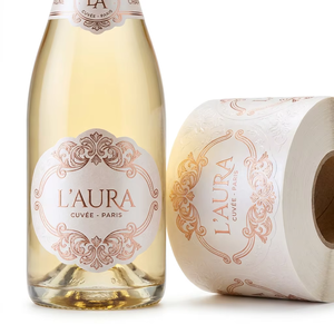 Autocollants personnalisés pour étiquettes de vin de <span class=keywords><strong>mariage</strong></span>, gaufrage holographique sur mesure, impression professionnelle sur papier d'art - Product Image 1