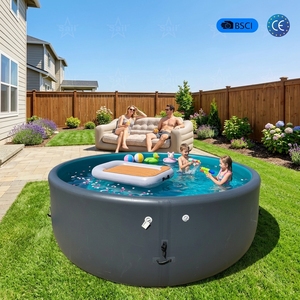 <span class=keywords><strong>Piscine</strong></span> gonflable ronde à montage rapide avec échelle et filtre pour enfants et adultes, <span class=keywords><strong>piscine</strong></span> extérieure en PVC Drop Stitch - Product Image 4