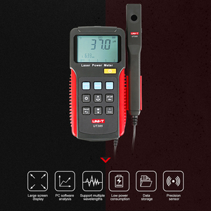 UNI-T UT385 เครื่องวัดพลังงานเลเซอร์แบบดิจิตอล |   เครื่องทดสอบแสงแบบ LCD 4 หลัก 400-1100 นาโนเมตร พร้อมพอร์ต USB ได้รับการรับรองมาตรฐาน CE รับประกัน 1 ปี ผลิตที่กวางตุ้ง - Product Image 2