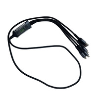 Câble de téléphone portable 3-en-1 à charge rapide 100W 5A USB 3.0 Type-C avec conducteur en cuivre pur et gaine en nylon tressé transparent 1,2m