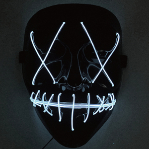 Máscaras <span class=keywords><strong>de</strong></span> luz para fiesta <span class=keywords><strong>de</strong></span> DJ <span class=keywords><strong>de</strong></span> Halloween, máscara LED luminosa <span class=keywords><strong>con</strong></span> brillo, efecto oscuro, máscara <span class=keywords><strong>de</strong></span> <span class=keywords><strong>purga</strong></span> <span class=keywords><strong>de</strong></span> elección, máscara <span class=keywords><strong>de</strong></span> disfraz, accesorios para fiesta <span class=keywords><strong>de</strong></span> Halloween - Product Image 1