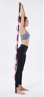Sangle de yoga en poly-coton à deux couleurs avec anneaux multiples pour l'entraînement de fitness des épaules et du dos