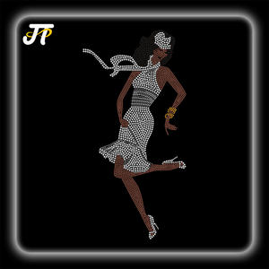 カスタムクリスタルホットフィックスABラインストーン転送デザインカスタムカラーアイロンスパンコールパッチ服用ラインストーン転送 - Product Image 1