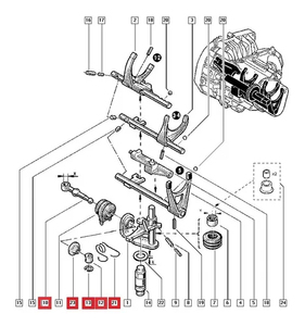 KIT DE RÉPARATION LEVIER DE VITESSE pour <span class=keywords><strong>RENAULT</strong></span> CLIO/II/Hatchback/Van 21 RAPID/Box 11 7700875584 7700722910 7700722911 7700873811 - Product Image 3