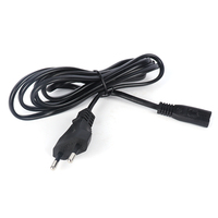 VDE europeo aprobado 2.5A cable de alimentación de cable plano cable de alimentación de lámpara de enchufe de la UE de 2 pines con interruptor de encendido/apagado