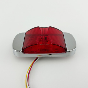 4 WIRES <b>12v</b> 24V Amber Chrome Bezel Side Signal Markers Clearance <b>Light</b> - Product Image 5
