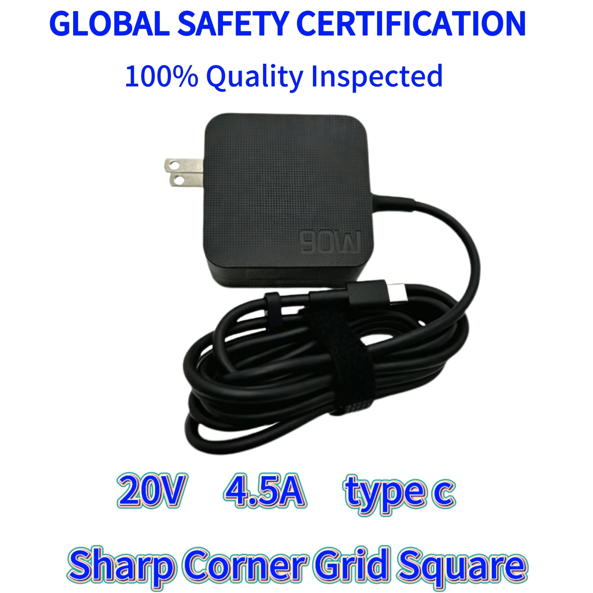 Grid Square black 20V 4.5A type c