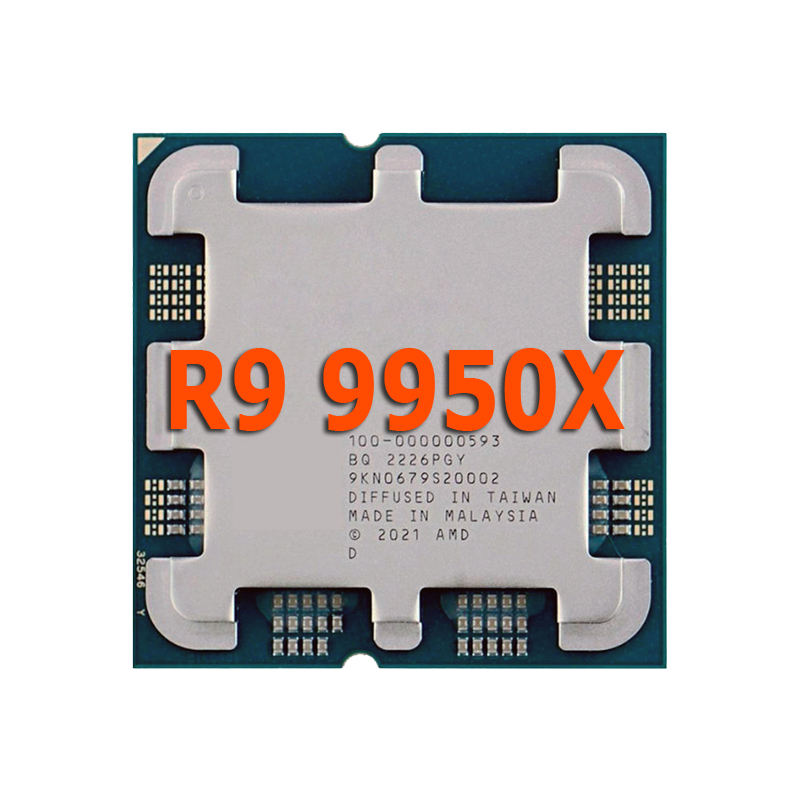 For AMD R9 9950X Ryzen 9950X New Processor 16-Core 32-Thread 80MB  Game Cache 4NM TDP 170W Socket AM5 Gaming CPU Zen