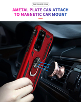 IVANHOE Armor Finger Ringer Holder coque de téléphone pour Huawei Honor P20 P30 P40 Pro Lite Plus E Car Magnetic Anti-Fall Case Cover