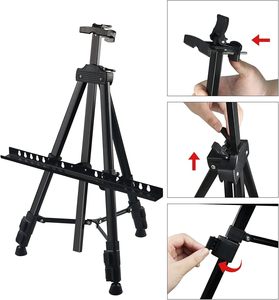 Soporte de Lienzo Plegable de Acero para Pintura Artística, Negro, 83cm, Venta al por Mayor - Product Image 4