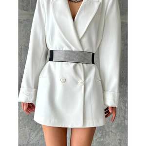 Ceinture élastique en strass de style formel avec boucle pour femme, taille standard - Product Image 2