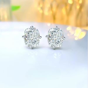 Nuovo <span class=keywords><strong>argento</strong></span> puro intarsiato diamante ad alto tenore di carbonio luce di lusso Versatile eleganza e di alta qualità femminile rettangolare taglio di ghiaccio <span class=keywords><strong>orecchini</strong></span> - Product Image 2