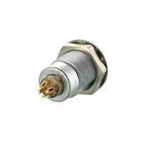 Conector Circular Hembra REUNION 0B de 3 Pines, Tipo Soldadura, Conector para PCB, Grado Militar