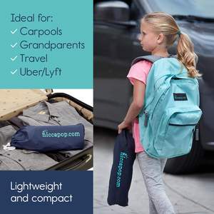 Siège auto gonflable pour enfant |   Conception portable sans dossier, <span class=keywords><strong>vessie</strong></span> en PVC sans phtalates ni plomb |   Sac de transport à cordon de serrage - Product Image 4