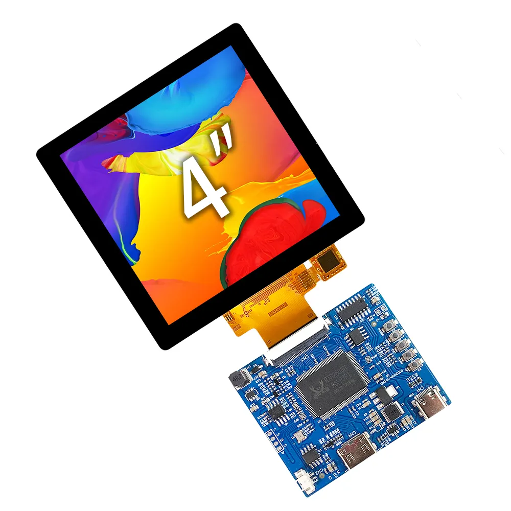 Bildschirm 4 Zoll kleines Touchscreen-Display-Modul 720 x 720 IPS-LCD-Panel kapazitatives Display für Überwachungsausrüstung